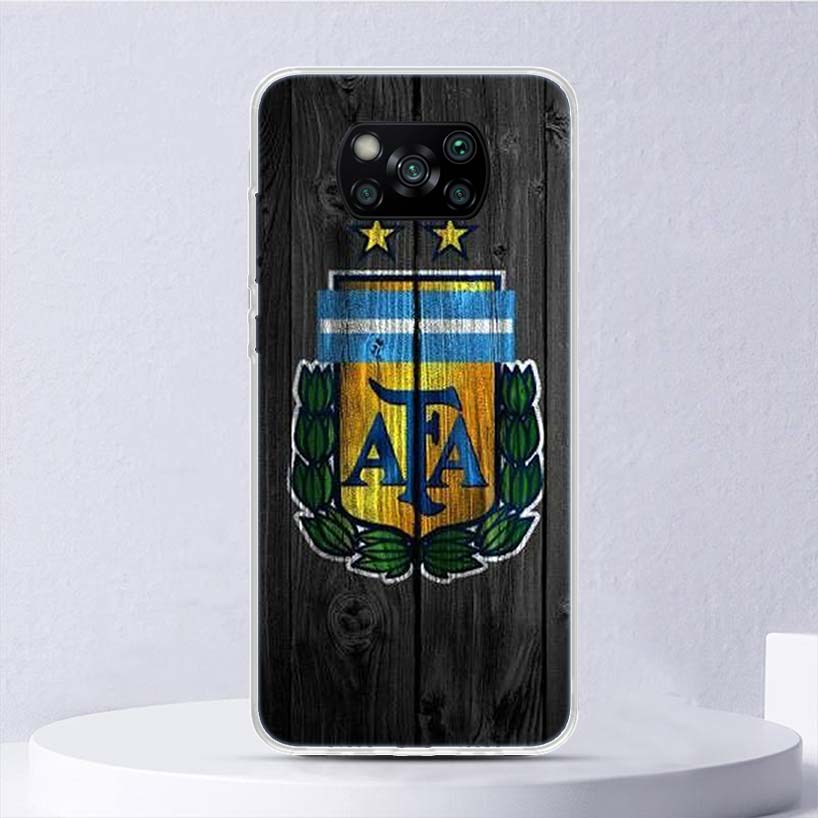 Мягкий чехол с флагом Аргентины для Xiaomi Poco X3 NFC X4 M4 Pro M3 M2 Phone Cover F3 F2 F1 Mi Note 10 Lite A3 A2 A1 Funda Coque