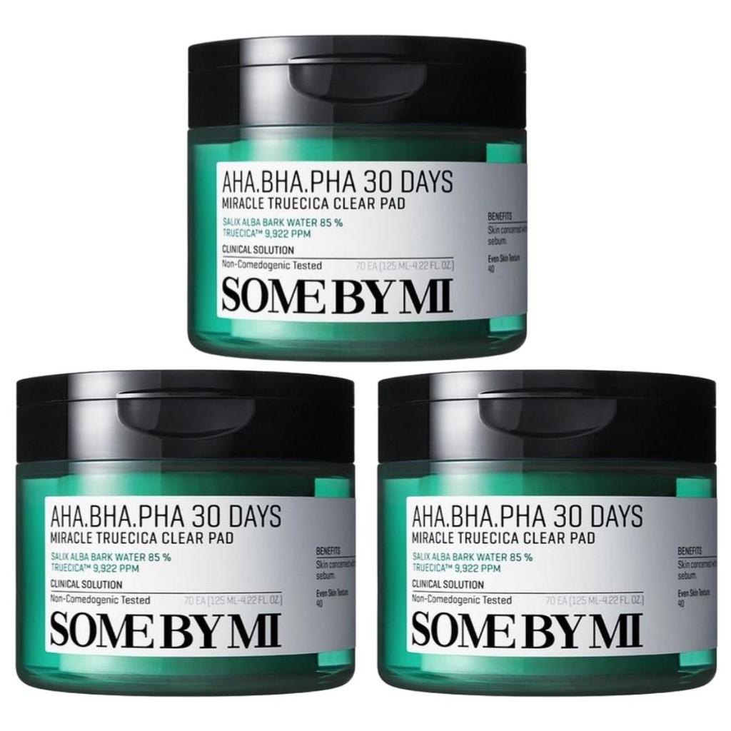 SOME BY MI AHA BHA PHA 30 Days Miracle Truecica Прозрачный тонер-диск 125 мл (70 шт.)