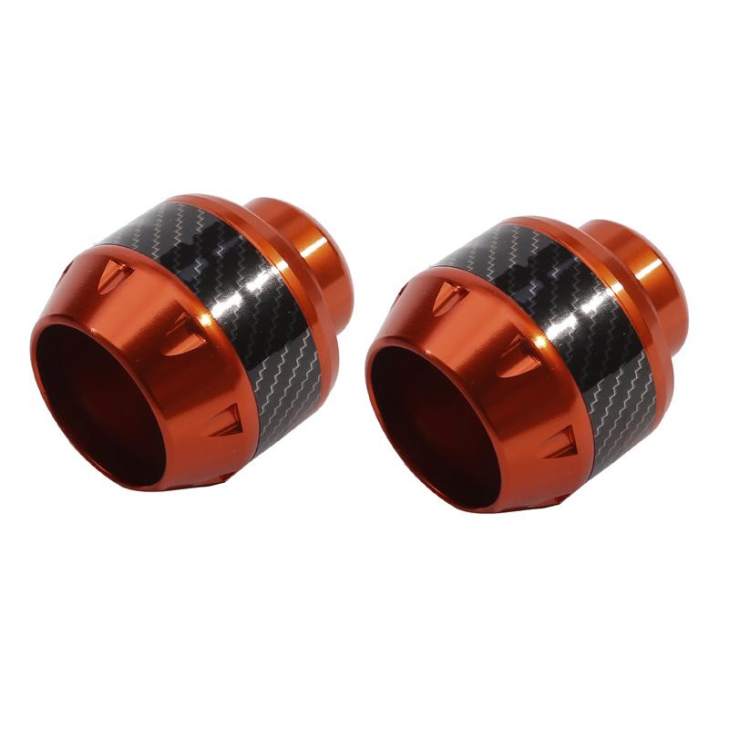 A Pair Of Carbon Fiber Motorcycle Front Fork Covers, Universal Frame Slider Pads, Suitable For Motorcycles And Scooters