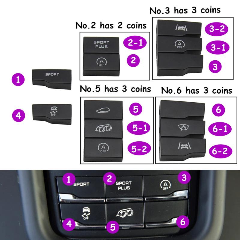 Центральная консоль Переключение режимов вождения Контроль тяги Многофункциональный переключатель Спортивная кнопка Для Porsche Cayenne 7P5 7P5927127 2010-2018