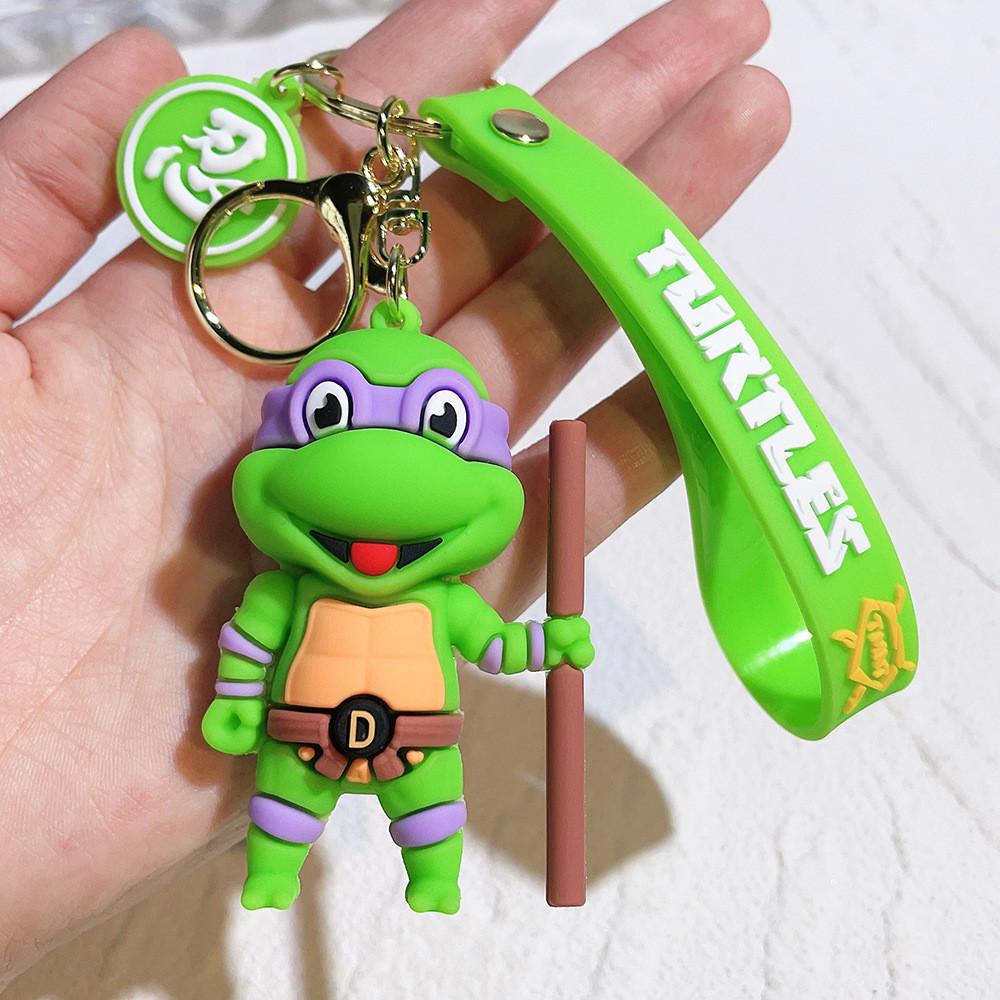 Vibrant Ninja Turtles Keychain Perfect Silicone Accessory For Bags And Keys