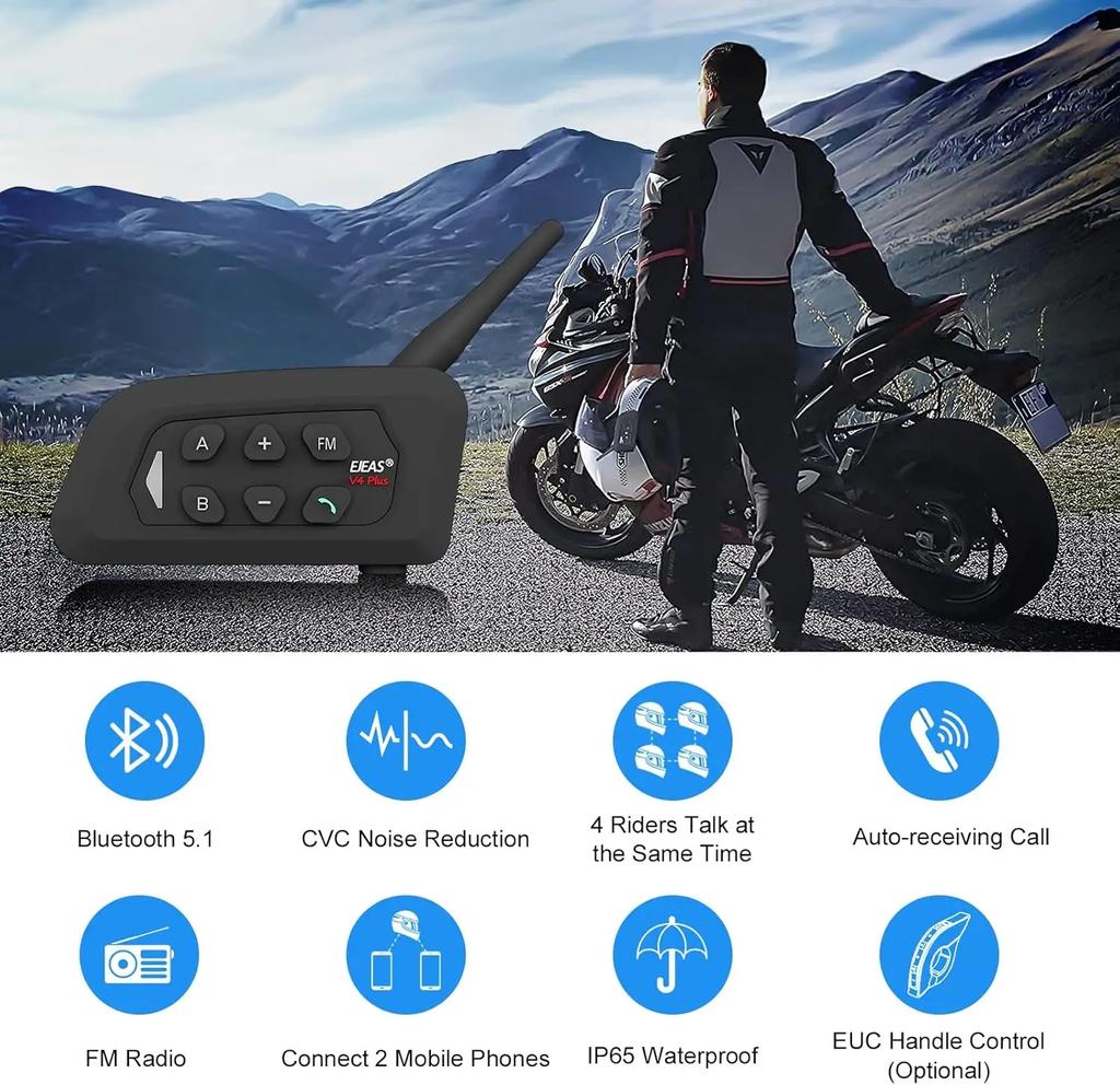 Мотоциклетный шлем Bluetooth Intercom V4 Plus Футбольный арбитр Bluetooth Intercom наушники с шумоподавлением CVC и FM-радио