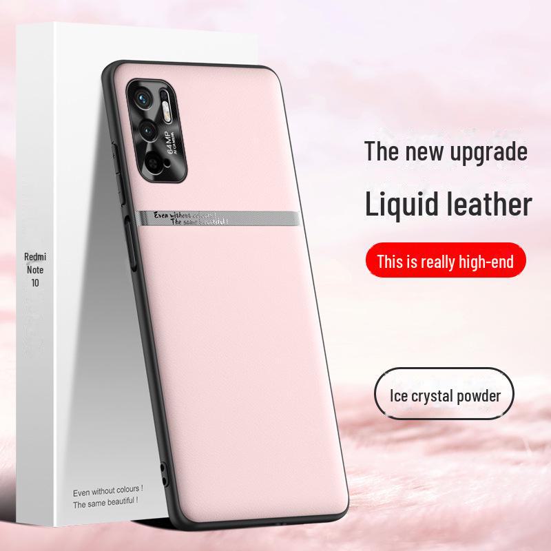 Compatible with Redmi Note 10 5G, Liquid Leather Protective Case - Anti-Fall & Anti-Fouling Cover.