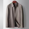 Мужская весенне-осенняя куртка в стиле business casual - с лацканами и молнией, для молодых и среднего возраста государственных служащих