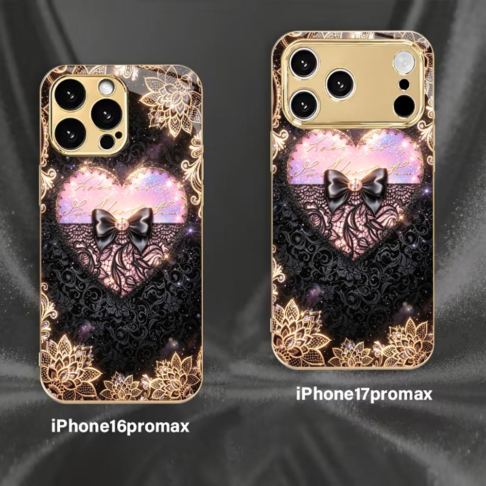 Чехол для телефона 'Золотые кружевные цветы' для funda iphone для iPhone 17 Pro Max защитное стекло для iPhone 17 16 15 14 13 12pm Pro Plus