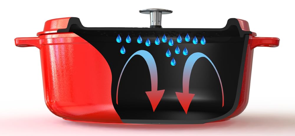 Invicta 27cm Cast Iron Enamel Induction Made In PUV403277 Casserole, Compatible, Oval, France, Taupe,