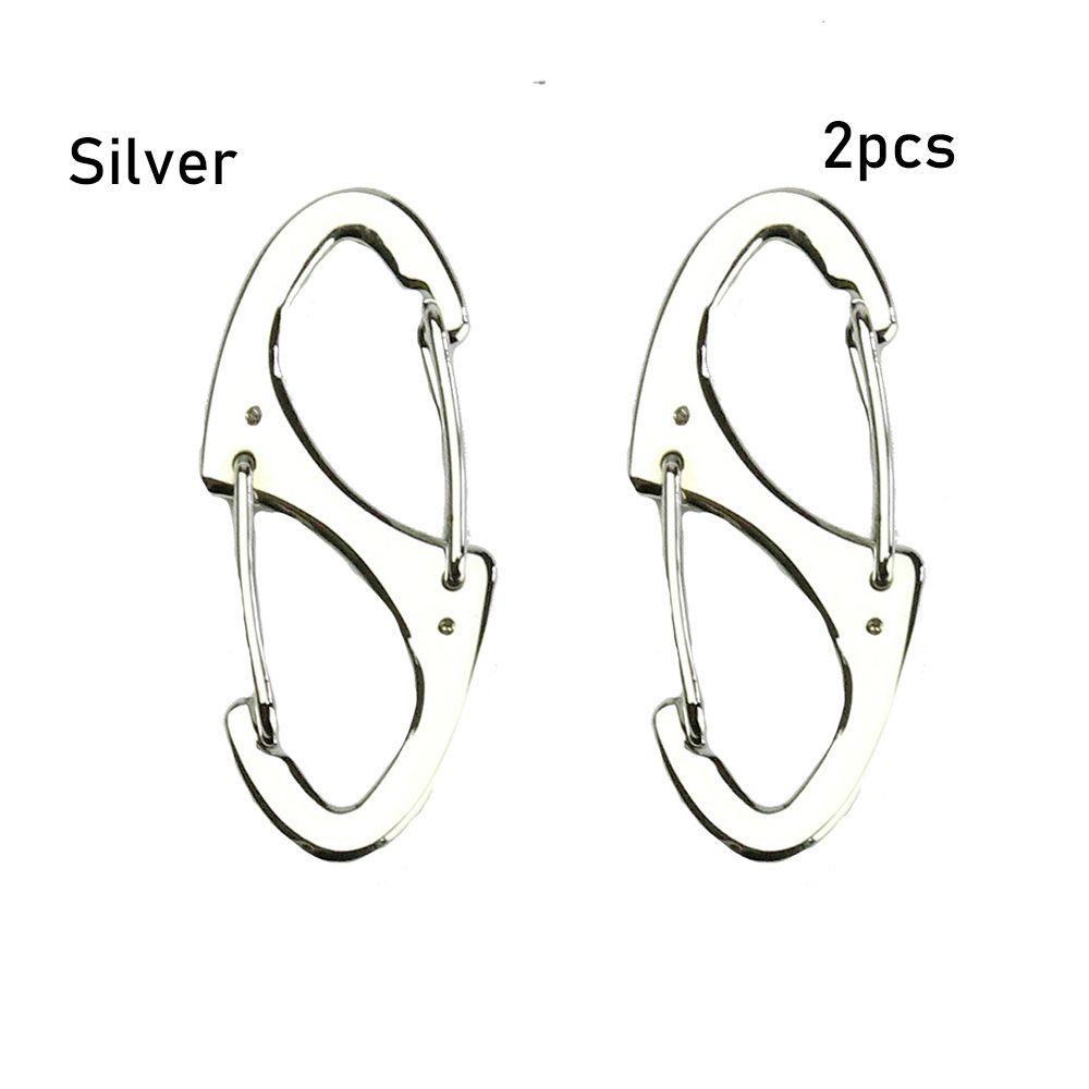 Mini Outdoor EDC Tool Snap Clip Release Buckle Metal Carabiner Keychain Hanging Hook Key Chain Ring