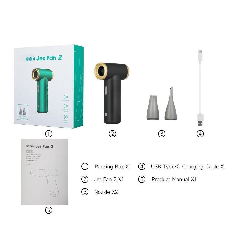 100000RPM Handheld Electric Jet Fan Compressed Air Duster Cordless Portable Computer Keyboard Cleaner