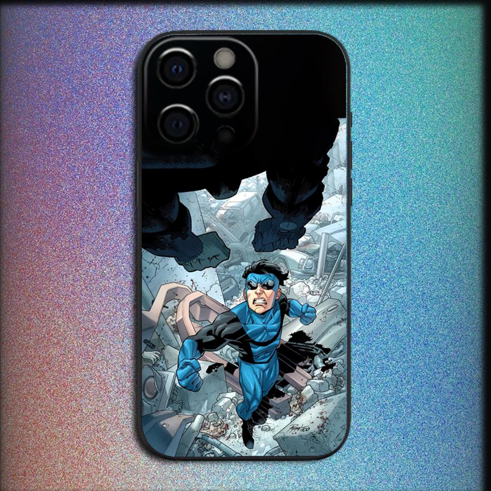 Anime TV I-Invincible Phone Case For iPhone 16,15,14,13,12,11,Pro,X,XS,Max,XR,Plus,Mini Soft Black Cover