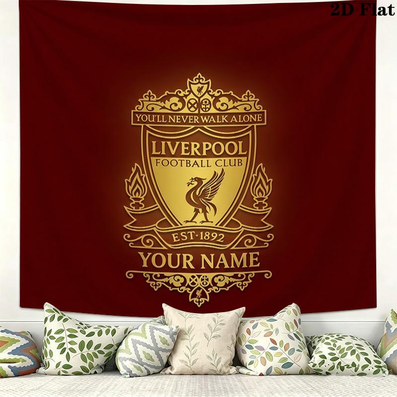 Custom Name LiverpoolPrinted Tapestry – Wall Hanging for Bedrooms, Dorms, and Home Decor