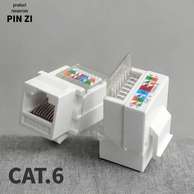Сетевой разъем и розетка Cat6 RJ45 Gigabit Ethernet без инструментов со встроенным кабельным штекером.