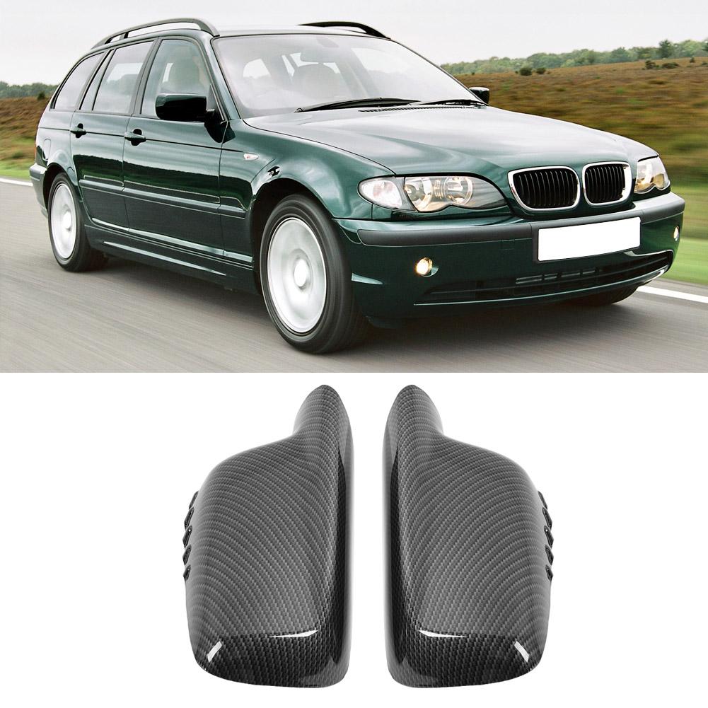 2pcs Rearview Wing Mirror Cover Housing for 3 Series E46 7 Series E66