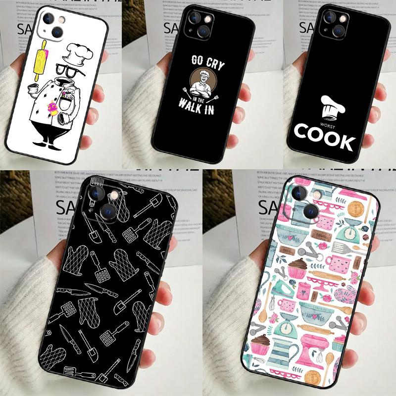 Чехол для инструментов для выпечки для iPhone 14 13 12 11 16 15 Pro Max Mini Чехол X XR XS 8 7 14 16 15 Plus Аксессуары