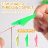 5pcs Shaped Needle Threader Plastic Sewing Box Matching Needle Threader