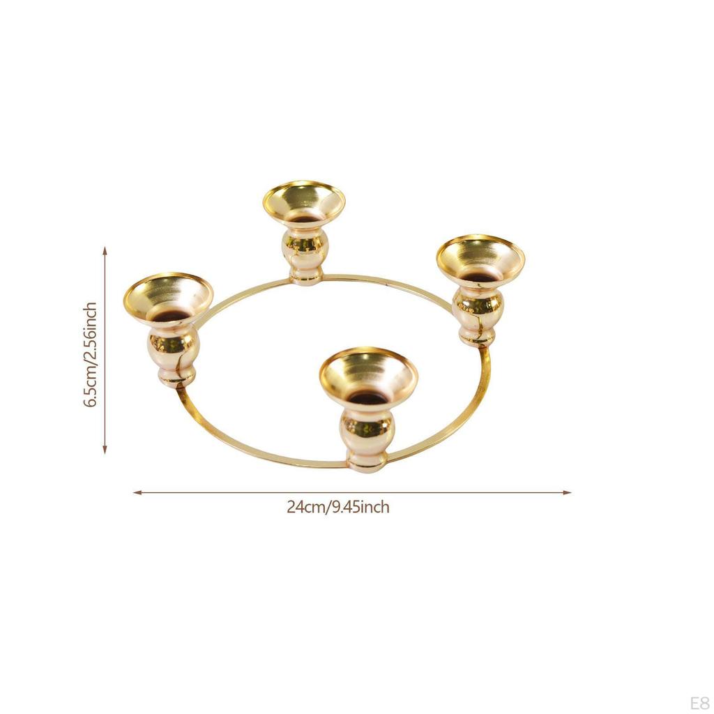 Candle Holder Centerpiece Decoration for 4 Candelabra Pillar Candles Candlestick Tealight Holders