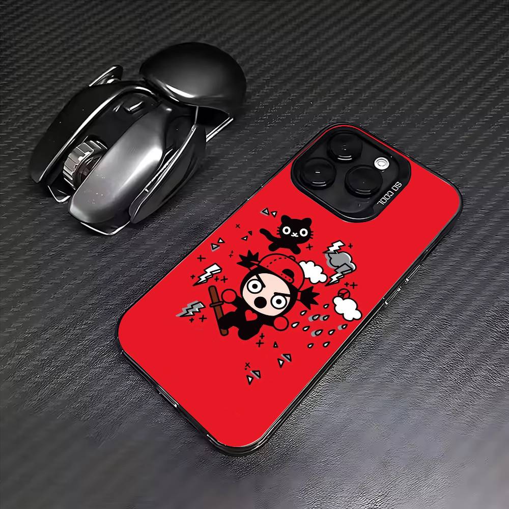 Phone Case Cute Cartoon Pucca Garu for Samsung Galaxy S26 S25 S24 S23 S22 S21 S20 Note20 Ultra Edge Plus Anti Fall Matte Cover