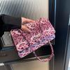 Осенняя новая модная сумка с леопардовым принтом, женская зарубежная универсальная модная маленькая квадратная сумка, трендовая персональная сумка-багет высокой ценности