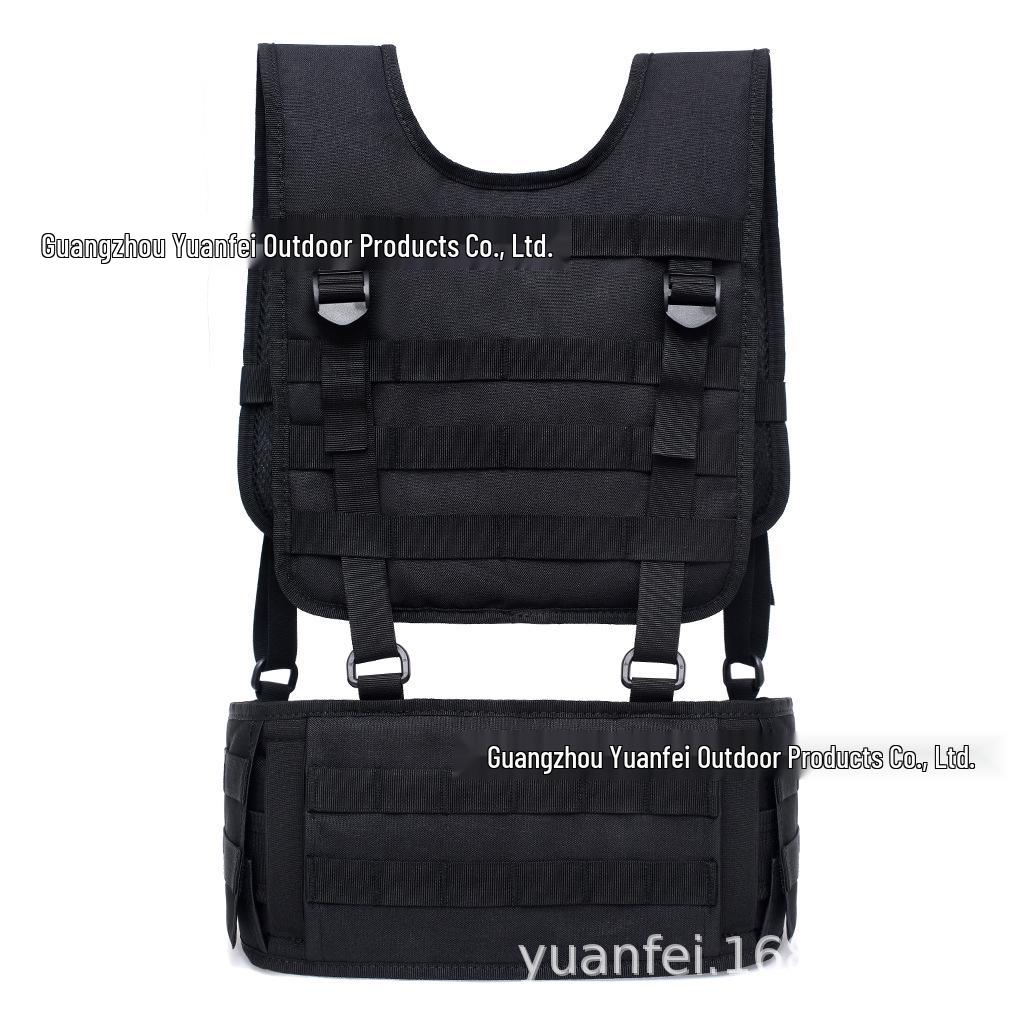 Camouflage Tactical Waist Pack & Belt Vest Set for Outdoor Hunting