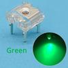 100pcs 3mm White Red Green Blue Yellow Piranha Super Light Flux Diode LED Dome Led Lamp Wide Angle Super Bright Leds 4Pin Diodes Bulb