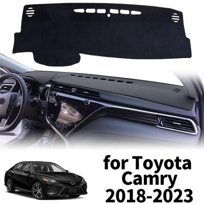 Подходит для Toyota Camry 70 XV70 2018- Коврик на панель автомобиля Покрытие приборной панели Защитный ковер Кожаные аксессуары DashMat Солнцезащитный козырек