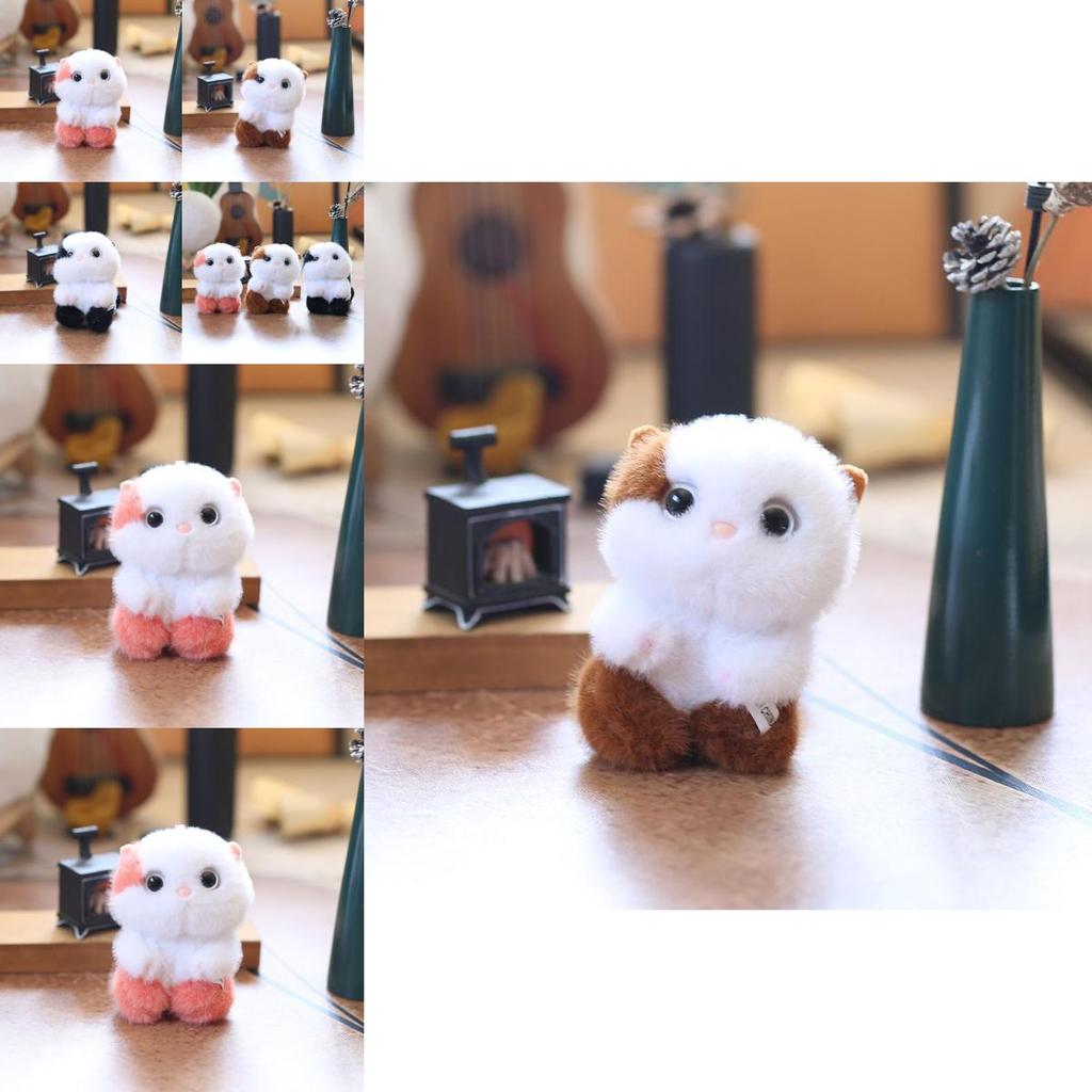 Cute Cat Plush Toy With Short Pile Fabric Perfect For Gift And Bag Accessory