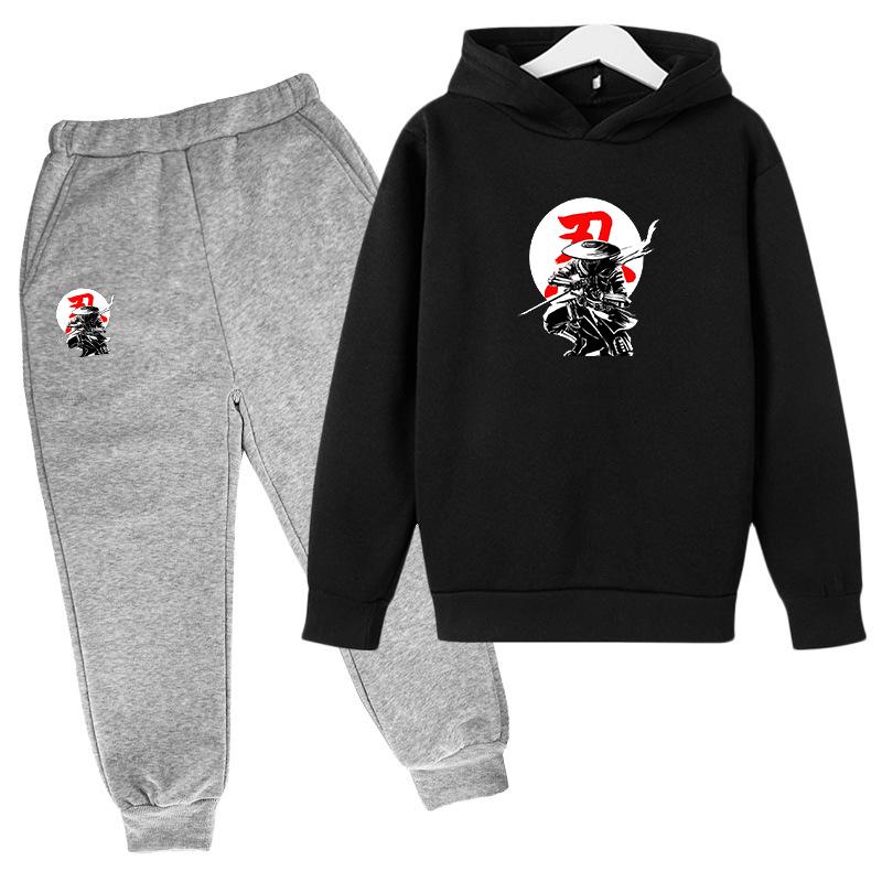 Одежда для девочек с принтом ниндзя для детей от 1 до 12 лет, комплект из двух предметов одежды для девочек-подростков, костюм для девочек