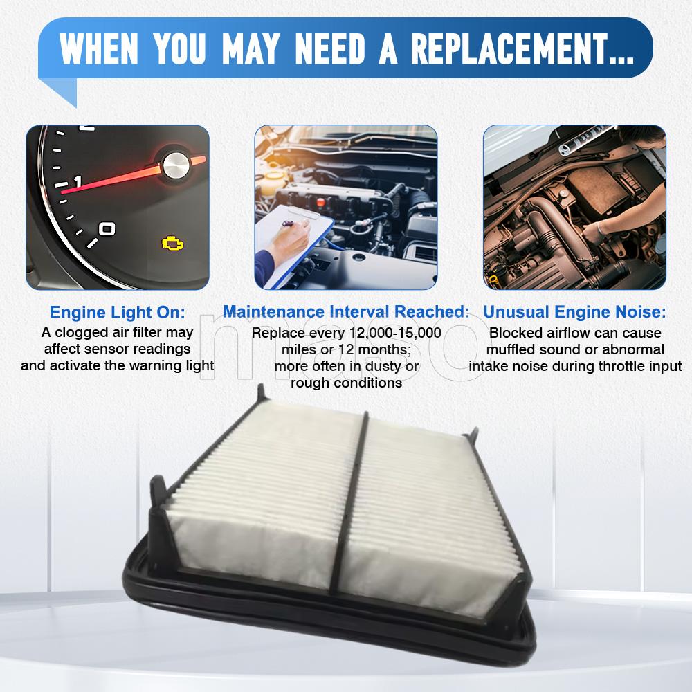 Car Engine Air Filter For Honda Accord Crosstour Acura TL TSX 3.5 L V6 2008 2009 2010 2011 2012 2013 2014 17220-R70-A00