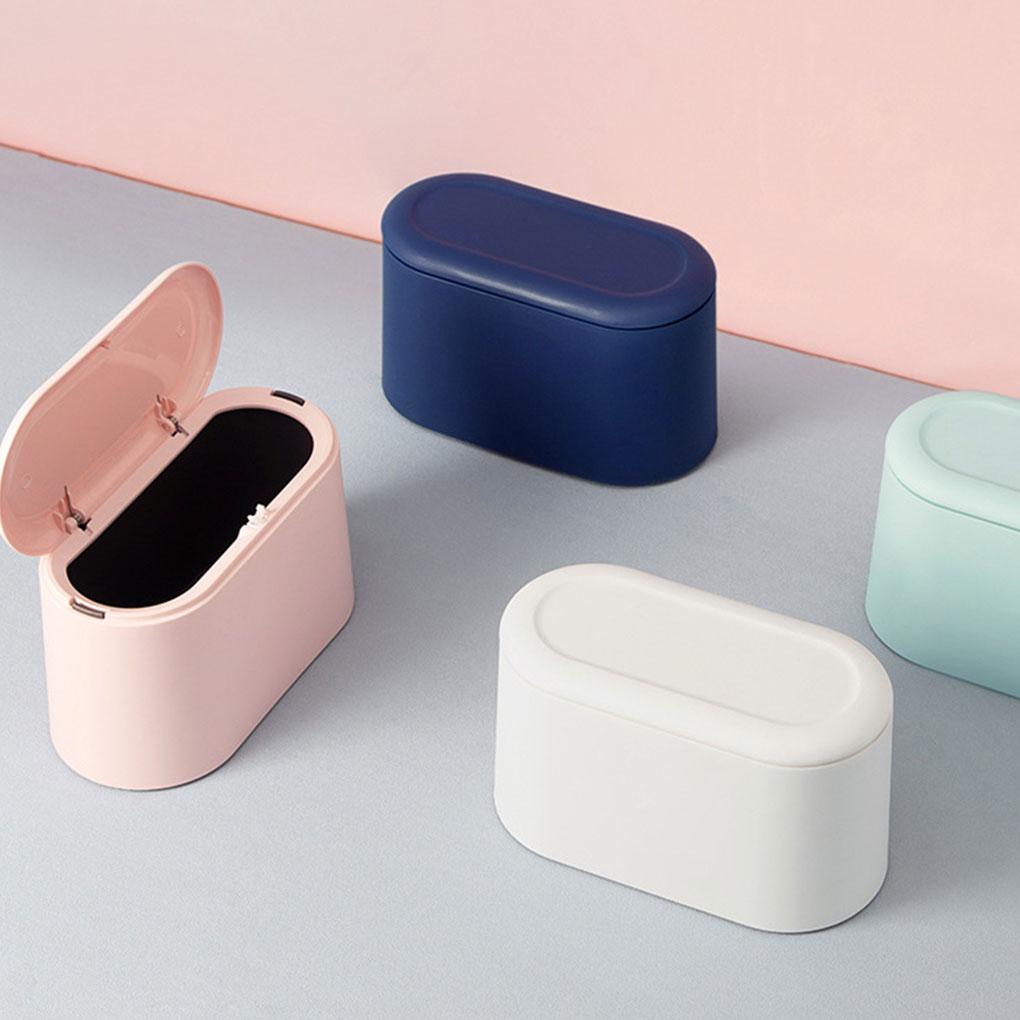 Кнопка Пластиковый Настольный Мусорный Бак Портативный Настольный Мусорный Бак Легкий