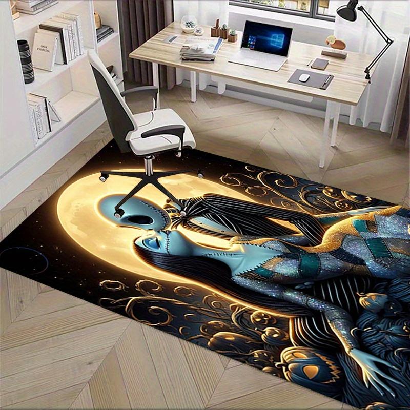 Office Rug Moonlight, Halloween theme 3D Printed Anti-Slip Rug-Machine Washable for Living Room