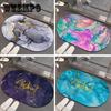 Oval Bathroom Mat Water Absorb Quick Dry Diatomaceous Earth Rubber Door Carpet Luxury Modern Home Decoration Non-Slip Bath Mat