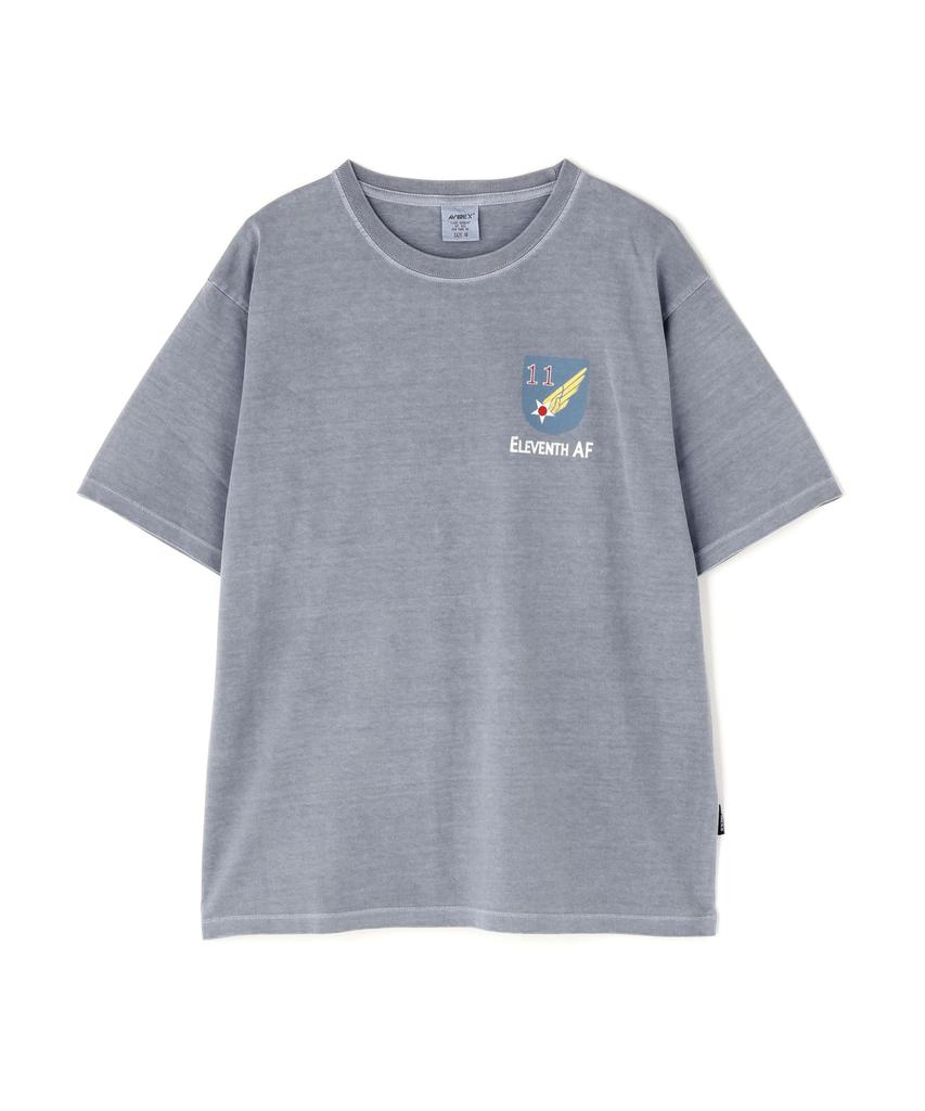 AVIREX FADE WASH ALASKA T-SHIRT men's XL 020 gray 783-5234034