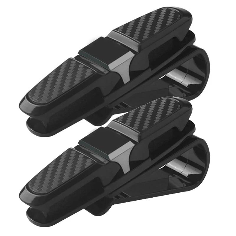 Car Glasses Holder Sun Visor Clip Universal Car Glasses Case Box Card Ticket Sunglasses Holder Clip Eyeglasses Stand Fastener