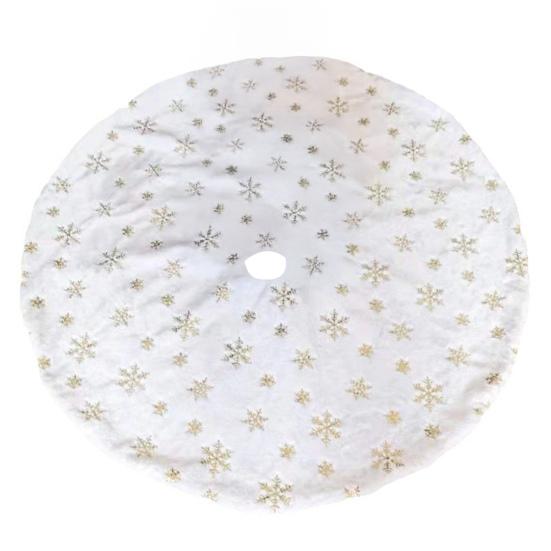 Искусственный мех юбка для рождественской елки Белая пушистая юбка для рождественской елки Толстый мягкий плюшевый коврик для зимних праздников Рождественское украшение для вечеринки