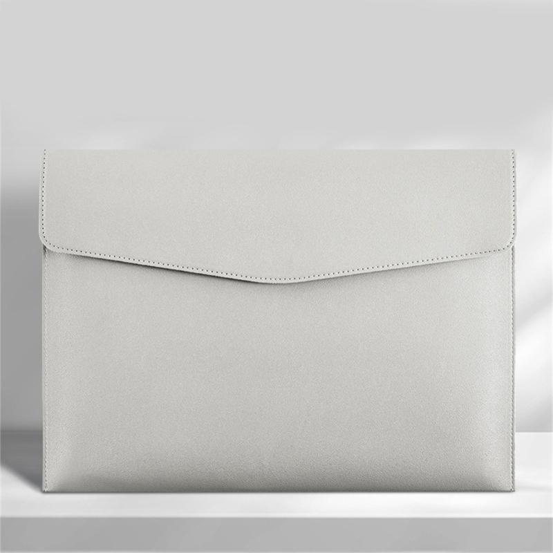Large Capacity File Organiser Documents Pouches Magnetic Snap Closure Water Resistant Leather Document Folder For Office