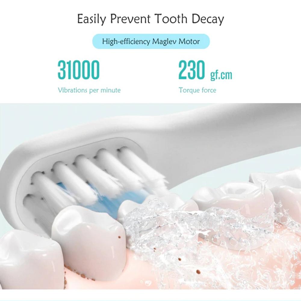 Оригинальная детская электрическая зубная щетка Xiaomi Mitu Sonic Brosse A Dent Electrique Bunny, перезаряжаемая мягкая щетка для волос с героями мультфильмов