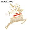 High Grade Cute Anime Carton Christmas Sika Deer Brooch for Women Men Suit Christmas Gift