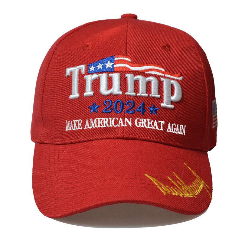 Take Trump America Back Usa Signature 2024 Red Shadow Embroidered Hat Cap
