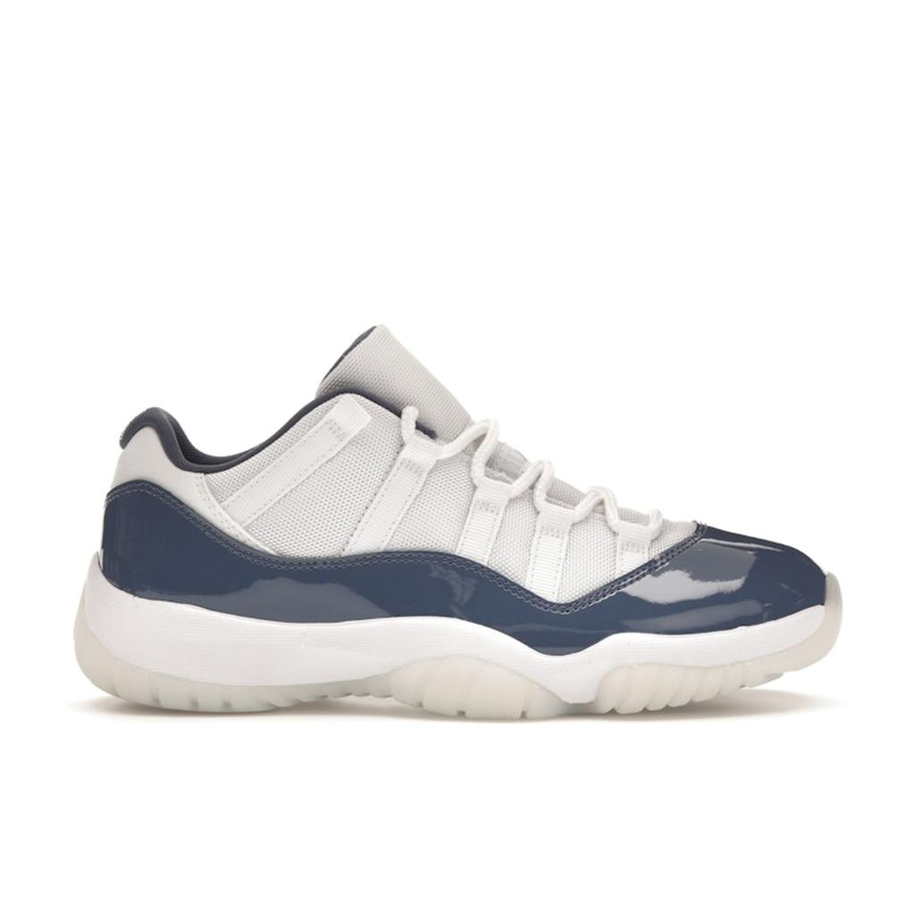 Air Jordan 11 Retro Low Diffused Blue Men Sneakers White Midnight-Navy Football-Grey FV5104-104