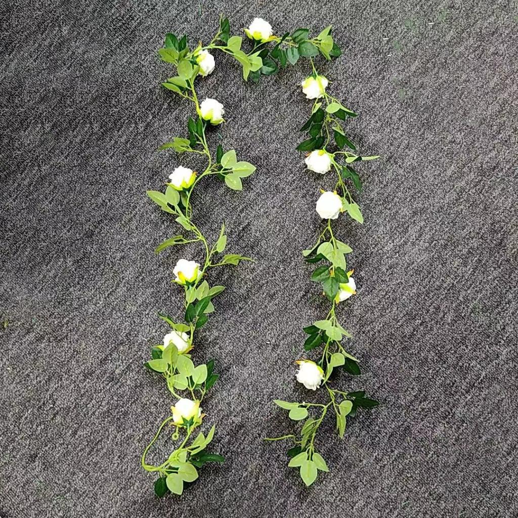 Шелковые искусственные цветы, виноградная лоза, подвесные цветы для стены, рождественские искусственные растения из ротанга, гирлянда из листьев