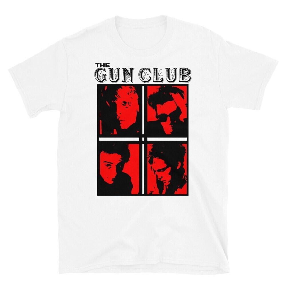 Редкий! Хлопковая белая футболка унисекс The Gun Club Band Для фанатов Полный размер SE313 Футболка унисекс