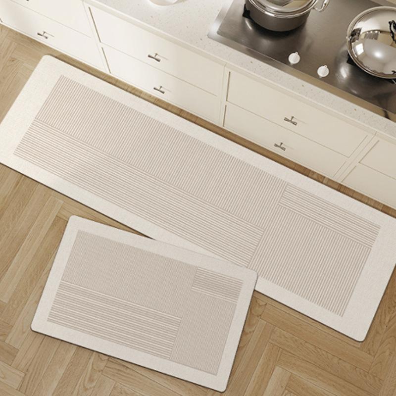 Minimalist Luxury Diatom Mud Kitchen Floor Mat Stain Resistant Water Absorbent Easy Care Non Slip Quick Dry Door Mat