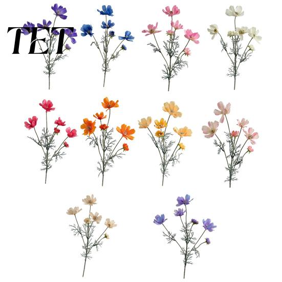 Maintenance Free Flowers Artificial Cosmos Flowers, Long Stem Faux Fake Realistic for Dining Table Centerpieces, Wedding Arrangement, Photography