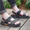 2024 Summer Shoes Men Sandals Genuine Leather Flat Non-slip Holiday Mens Footwear Soft Comfortable Black Brown