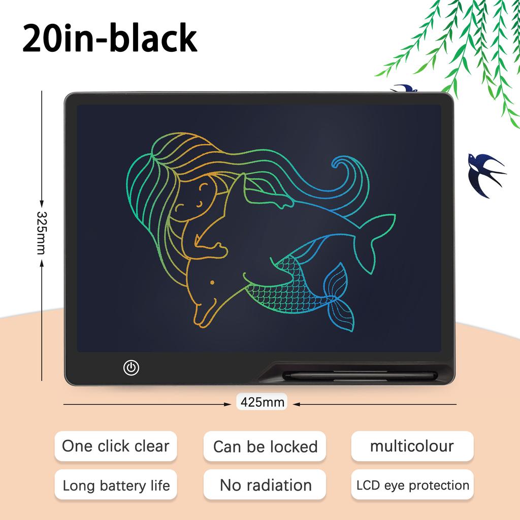 16/20inch LCD Writing Board Art Writing Painting Children Tools Educational Toys for 3 4 5 6 7 Year Old Girls Boys Baby Kids Toy