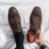 New Handcrafted Luxury Leather Shoes for Men Retro Carved Brogue Shoes Men Lace Up Suede Leather Casual Shoes Oxford