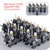 Средневековые военные наборы, кавалерийские фигурки, строительные блоки, солдат, спартанский воин, рыцари, римское оружие, аксессуары, игрушки для детей