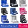 Vertical Desktop File Storage Rack with Pen Holder, Large Capacity, 4-Section Organizer