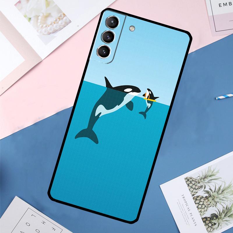 Чехол с китовыми акулами для Samsung Galaxy S24 Ultra S20 S21 S22 S23 S25 Ultra S9 S10 Plus S25 FE Задняя крышка