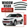 For DR EVO 5 2023 2024 Window Visor Outer Trim Chrome Accessories Stainless Steel Rain Giards Door Visor Vent Shades Ventvisor
