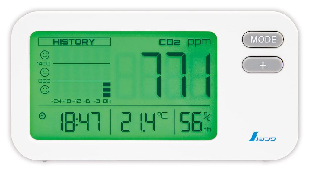 Shinwa Sokutei Digital Carbon Dioxide Concentration Meter Optical with Correction Function 78977
